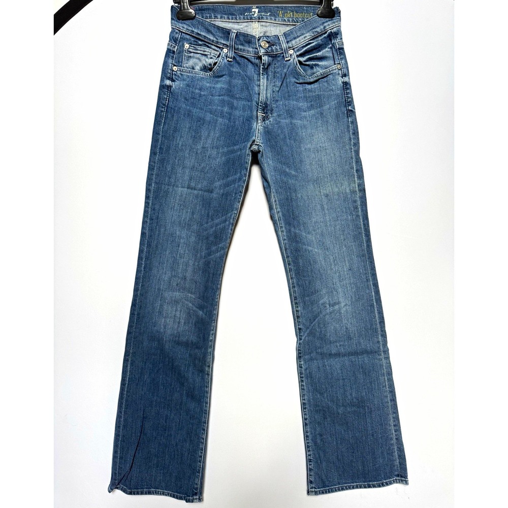 7 For All Mankind Mens A Pocket Bootcut Jeans Blue Size 29 Medium Wash